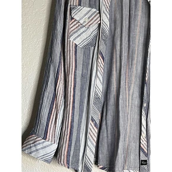 Rails Blue Gauze Striped Long Sleeve Button Shirt Top Size S Small - Picture 3 of 4